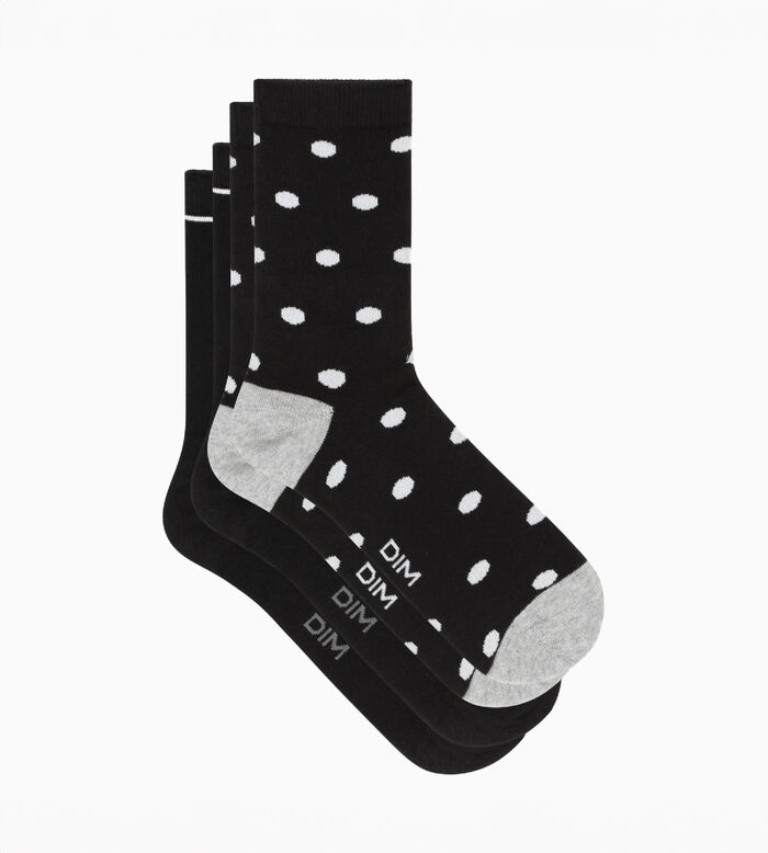 DIM Chaussettes Femme EcoDIM Style Coton & Confort x4, Gris Moyen Mel/Gris  Clair Mel, Taille unique : : Mode