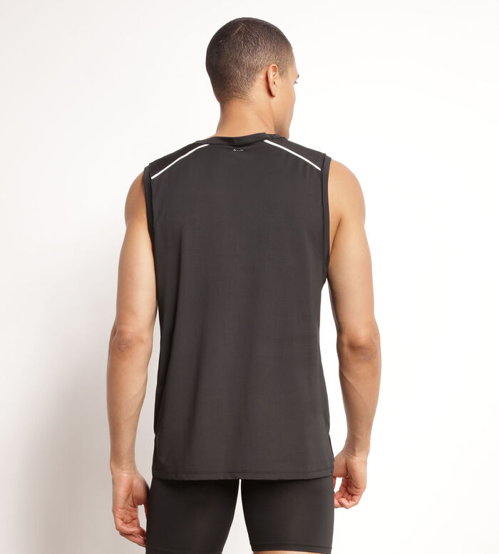 Débardeur de sport homme en matière aérée Noire Dim Move, , DIM