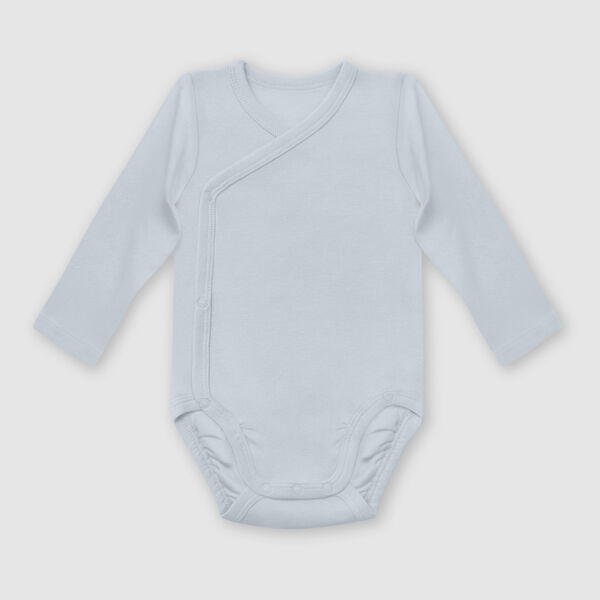 Body bébé mixte emmanchures US à manches longues en coton blanc en promo à  1,99 €