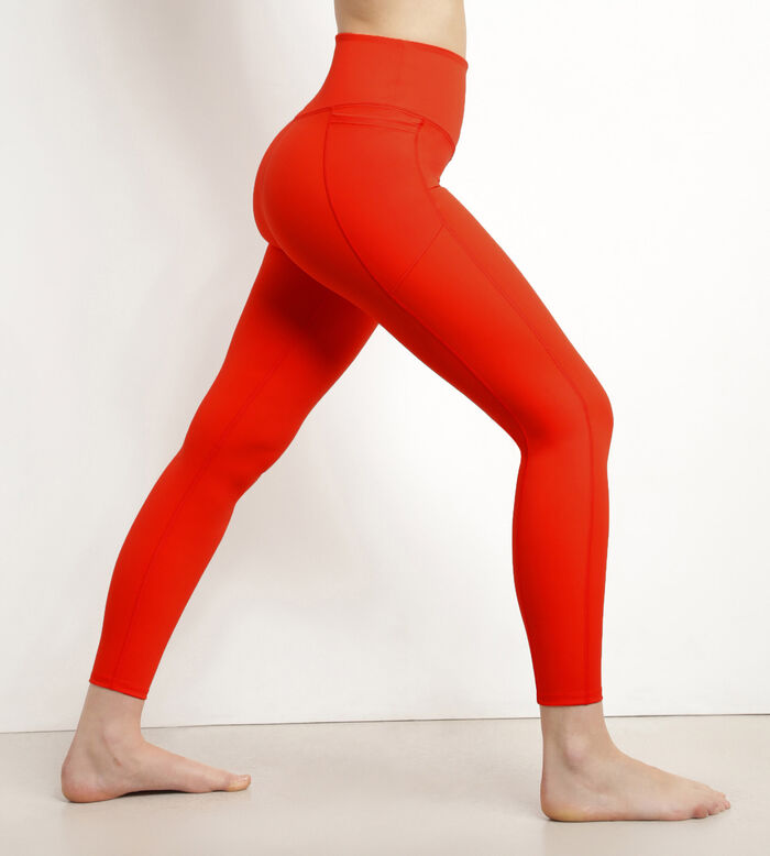 Legging de sport femme en microfibre sculptante orange Dim Move, , DIM