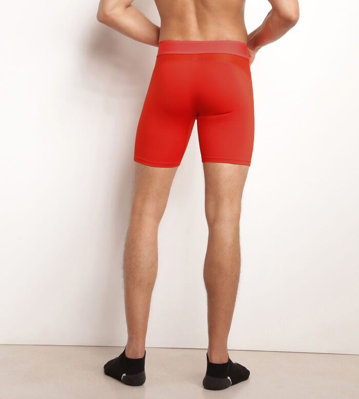 Boxer long homme en microfibre et mesh Rouge Dim Move, , DIM