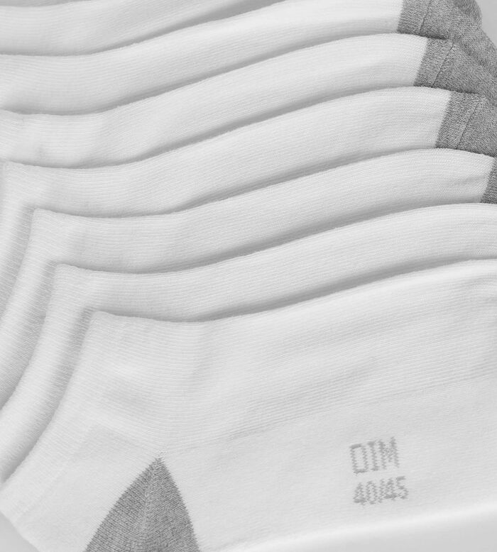 Lot de 3 paires de socquettes homme en coton Blanc EcoDim Sport, , DIM