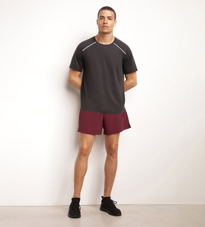 Short de sport homme en matière aérée Bordeaux Dim Move, , DIM