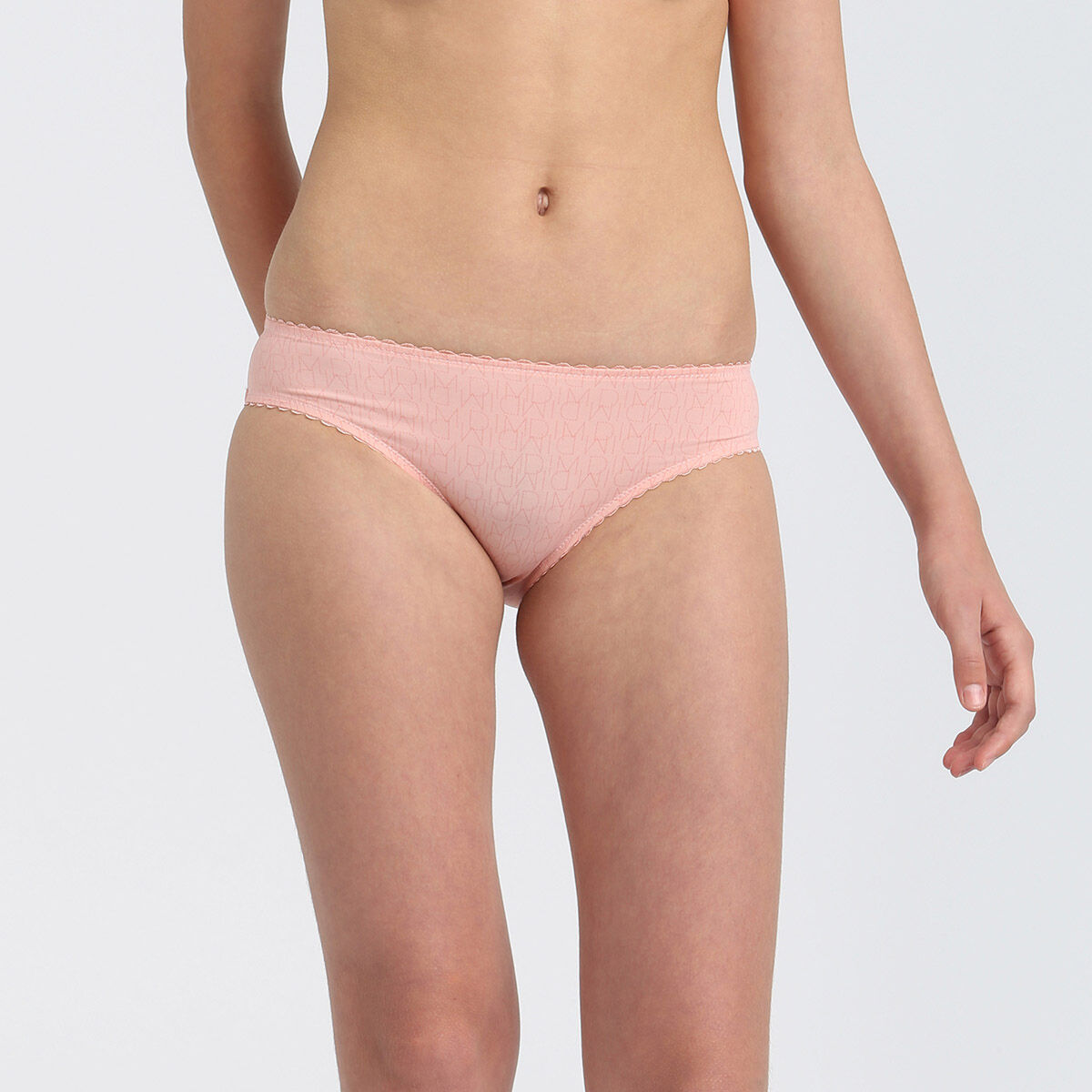 Culotte fille en microfibre ceinture festonn e Rose Blush Dim Touch