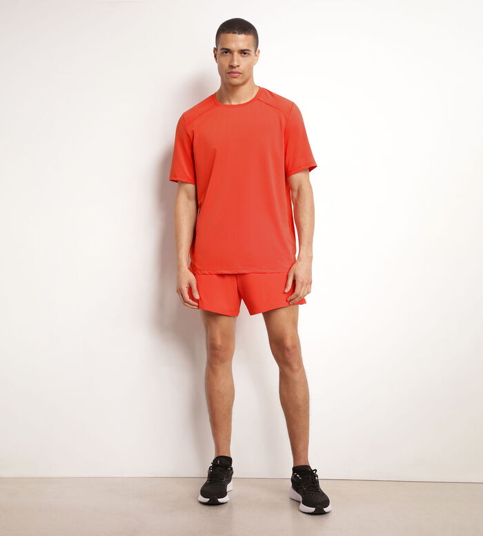 Short de sport homme en matière aérée Rouge Dim Move, , DIM