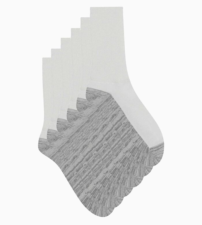 Lot de 3 paires de chaussettes homme en coton Blanc Gris EcoDim Sport, , DIM