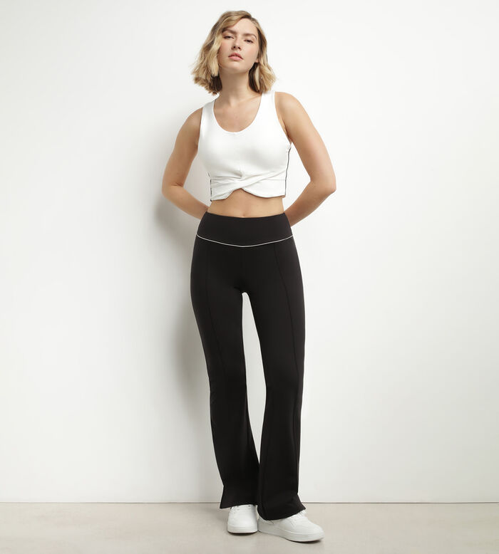 Débardeur de sport femme Écru en viscose avec brassière Dim Move, , DIM