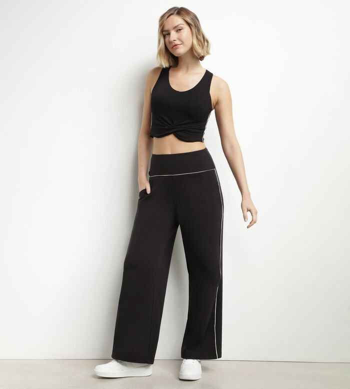 Débardeur de sport femme en viscose noire avec brassière Dim Move, , DIM